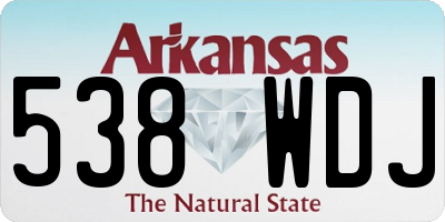 AR license plate 538WDJ