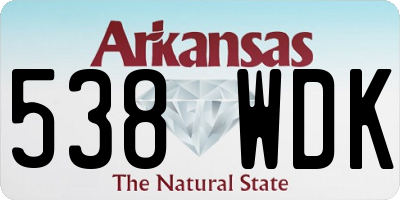 AR license plate 538WDK
