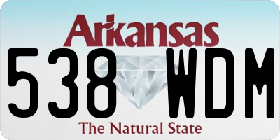 AR license plate 538WDM