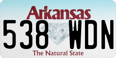 AR license plate 538WDN