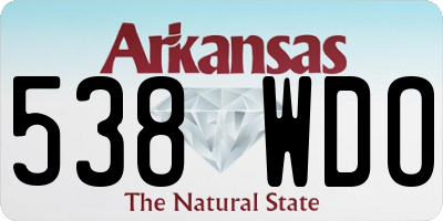 AR license plate 538WDO