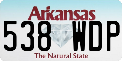 AR license plate 538WDP