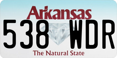 AR license plate 538WDR