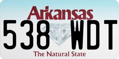 AR license plate 538WDT