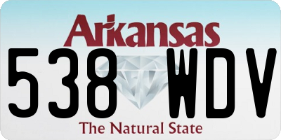 AR license plate 538WDV