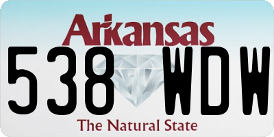 AR license plate 538WDW