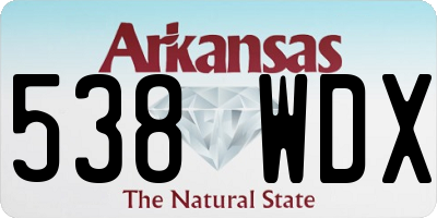 AR license plate 538WDX