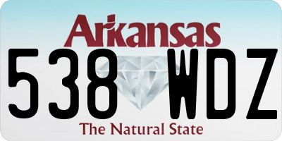 AR license plate 538WDZ