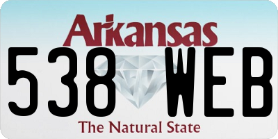 AR license plate 538WEB