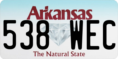 AR license plate 538WEC