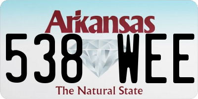 AR license plate 538WEE