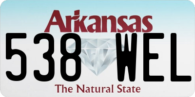 AR license plate 538WEL