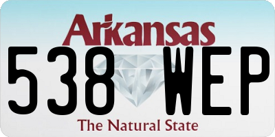 AR license plate 538WEP