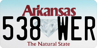 AR license plate 538WER