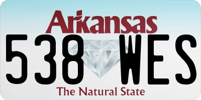 AR license plate 538WES