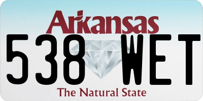 AR license plate 538WET