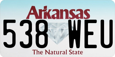 AR license plate 538WEU