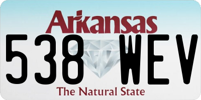 AR license plate 538WEV
