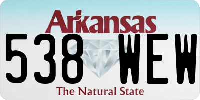 AR license plate 538WEW