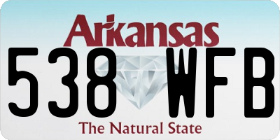 AR license plate 538WFB