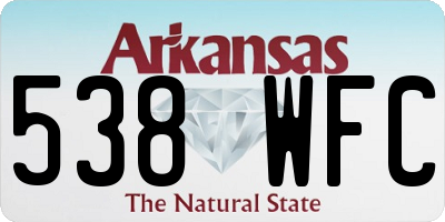 AR license plate 538WFC