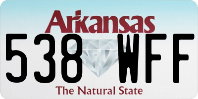 AR license plate 538WFF