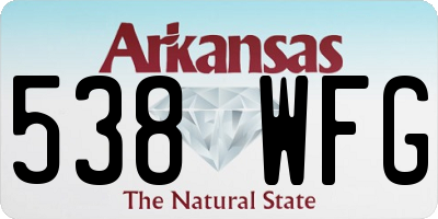 AR license plate 538WFG