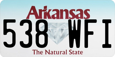 AR license plate 538WFI