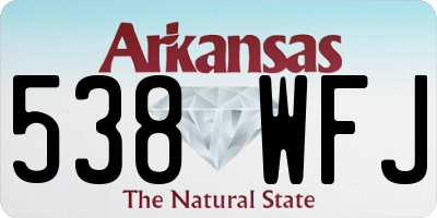 AR license plate 538WFJ