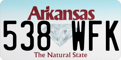 AR license plate 538WFK
