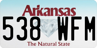AR license plate 538WFM