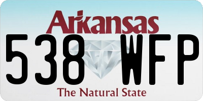 AR license plate 538WFP