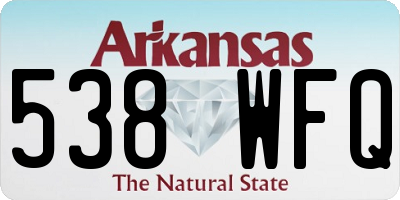 AR license plate 538WFQ