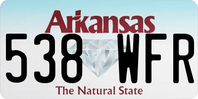 AR license plate 538WFR
