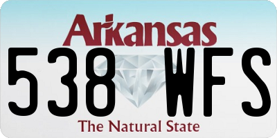 AR license plate 538WFS