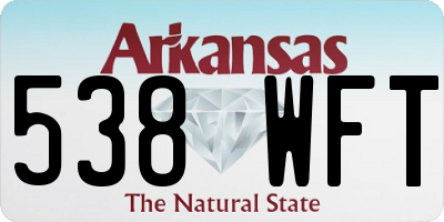 AR license plate 538WFT