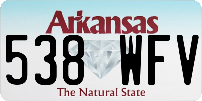 AR license plate 538WFV