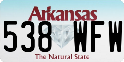 AR license plate 538WFW