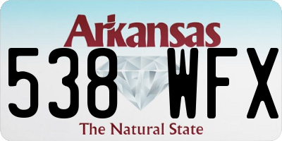 AR license plate 538WFX
