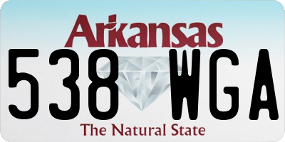 AR license plate 538WGA