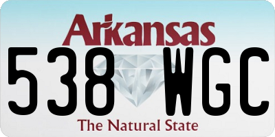 AR license plate 538WGC