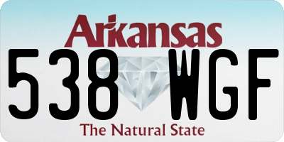 AR license plate 538WGF