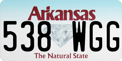 AR license plate 538WGG