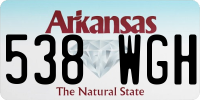 AR license plate 538WGH