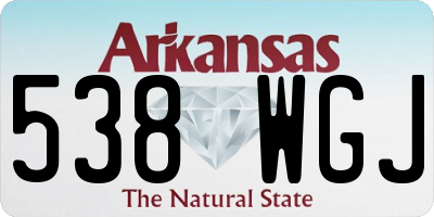 AR license plate 538WGJ