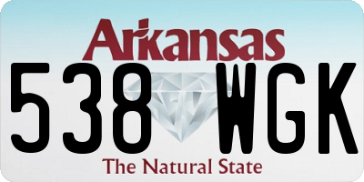 AR license plate 538WGK