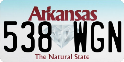 AR license plate 538WGN