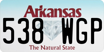 AR license plate 538WGP