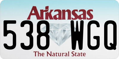 AR license plate 538WGQ