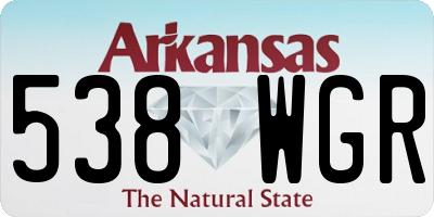 AR license plate 538WGR